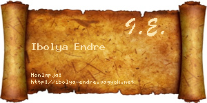 Ibolya Endre névjegykártya